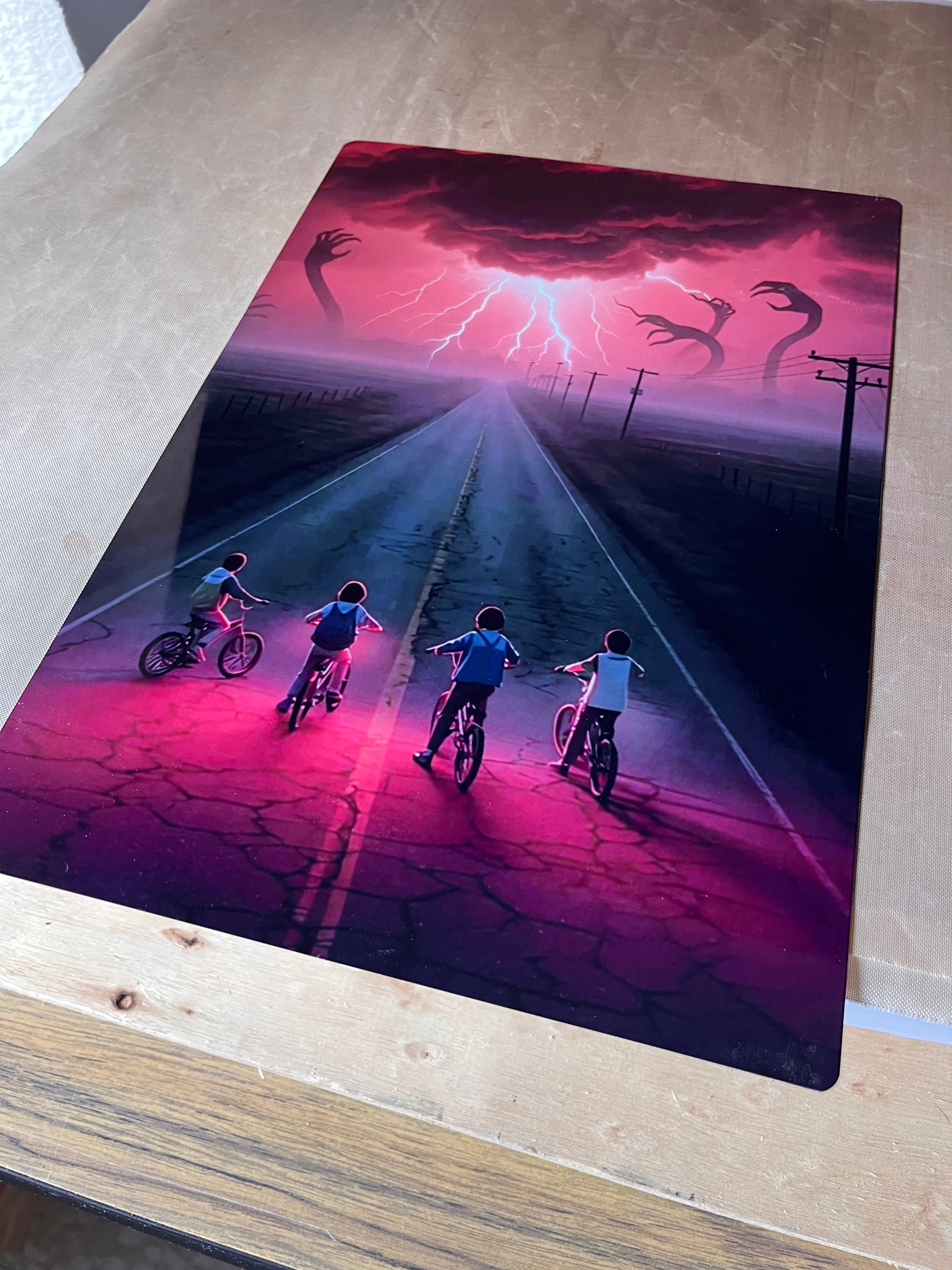 Lámina de Aluminio Stranger Things 30x20 cm Impresión HD Premium