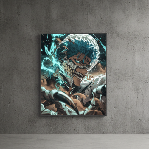 Grimmjow Jaegerjaquez de Bleach, lámina metal art 30x20cm